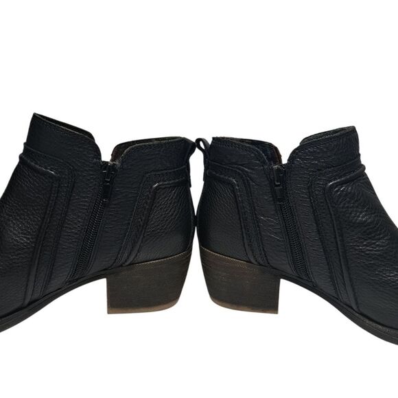 Cobb Hill Anisa V Cut Western Goth Boots Block Heel Sz 8 Black - Picture 10 of 17